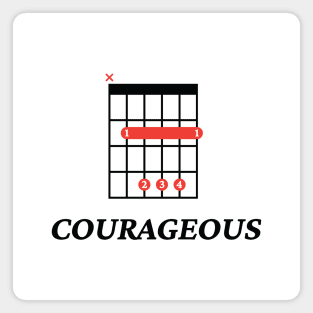 B Courageous B Guitar Chord Tab Light Theme Magnet